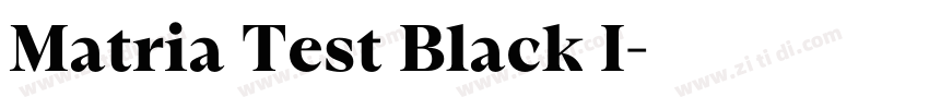 Matria Test Black I字体转换